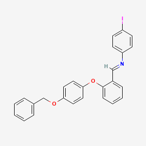 molecular formula C26H20INO2 B2978114 N-(4-iodophenyl)-1-[2-(4-phenylmethoxyphenoxy)phenyl]methanimine CAS No. 477887-05-1