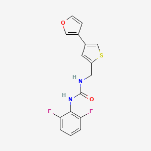 molecular formula C16H12F2N2O2S B2978117 1-(2,6-Difluorophenyl)-3-[[4-(furan-3-yl)thiophen-2-yl]methyl]urea CAS No. 2380043-57-0