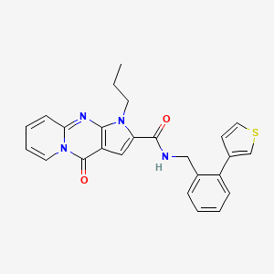 4-oxo-1-propyl-N-(2-(thiophen-3-yl)benzyl)-1,4-dihydropyrido[1,2-a]pyrrolo[2,3-d]pyrimidine-2-carboxamide
