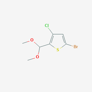 molecular formula C7H8BrClO2S B2978120 5-Bromo-3-chloro-2-(dimethoxymethyl)thiophene CAS No. 2140327-18-8