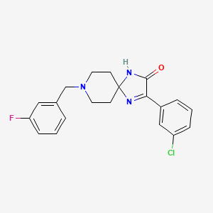 3-(3-Chlorophenyl)-8-(3-fluorobenzyl)-1,4,8-triazaspiro[4.5]dec-3-en-2-one