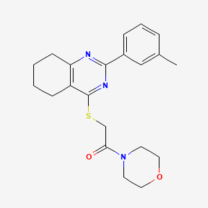 1-Morpholin-4-yl-2-(2-m-tolyl-5,6,7,8-tetrahydro-quinazolin-4-ylsulfanyl)-ethanone