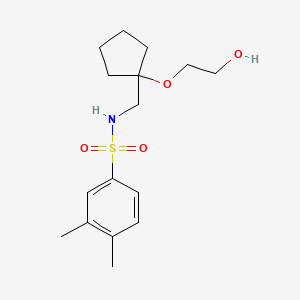 N-((1-(2-hydroxyethoxy)cyclopentyl)methyl)-3,4-dimethylbenzenesulfonamide