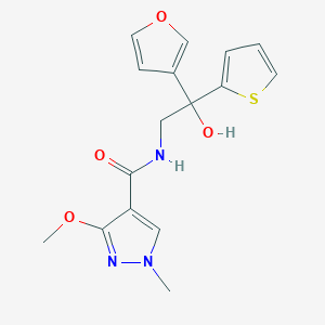N-(2-(furan-3-yl)-2-hydroxy-2-(thiophen-2-yl)ethyl)-3-methoxy-1-methyl-1H-pyrazole-4-carboxamide