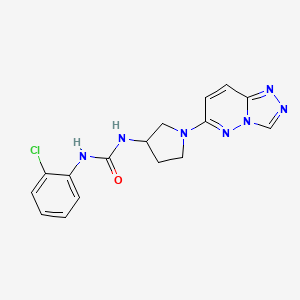 molecular formula C16H16ClN7O B2978134 1-(1-([1,2,4]Triazolo[4,3-b]pyridazin-6-yl)pyrrolidin-3-yl)-3-(2-chlorophenyl)urea CAS No. 2034562-80-4