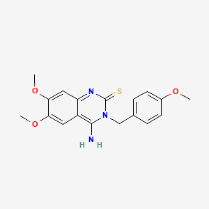 4-Amino-6,7-dimethoxy-3-[(4-methoxyphenyl)methyl]quinazoline-2-thione