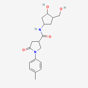 molecular formula C18H24N2O4 B2978140 N-[3-HYDROXY-4-(HYDROXYMETHYL)CYCLOPENTYL]-1-(4-METHYLPHENYL)-5-OXOPYRROLIDINE-3-CARBOXAMIDE CAS No. 1421498-21-6