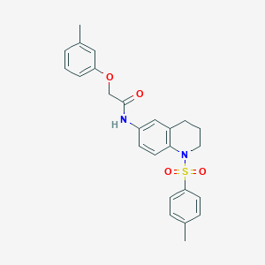molecular formula C25H26N2O4S B2978141 N-[1-(4-methylbenzenesulfonyl)-1,2,3,4-tetrahydroquinolin-6-yl]-2-(3-methylphenoxy)acetamide CAS No. 1005293-70-8