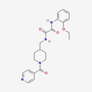 molecular formula C22H26N4O4 B2978173 N1-(2-ethoxyphenyl)-N2-((1-isonicotinoylpiperidin-4-yl)methyl)oxalamide CAS No. 1421480-62-7