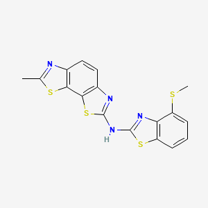 7-methyl-N-(4-methylsulfanyl-1,3-benzothiazol-2-yl)-[1,3]thiazolo[4,5-g][1,3]benzothiazol-2-amine