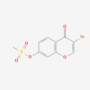 molecular formula C10H7BrO5S B2978190 3-bromo-4-oxo-4H-chromen-7-yl methanesulfonate CAS No. 2034156-75-5