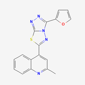 4-[3-(2-Furyl)[1,2,4]triazolo[3,4-b][1,3,4]thiadiazol-6-yl]-2-methylquinoline