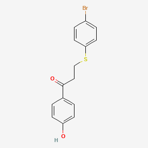 3-[(4-Bromophenyl)sulfanyl]-1-(4-hydroxyphenyl)-1-propanone