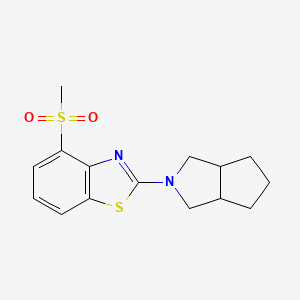 2-(3,3a,4,5,6,6a-Hexahydro-1H-cyclopenta[c]pyrrol-2-yl)-4-methylsulfonyl-1,3-benzothiazole