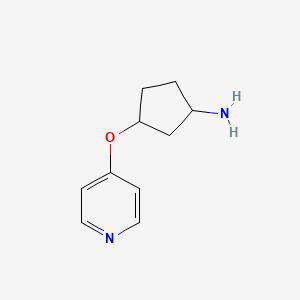 molecular formula C10H14N2O B2978209 3-(Pyridin-4-yloxy)cyclopentan-1-amine CAS No. 1513011-15-8