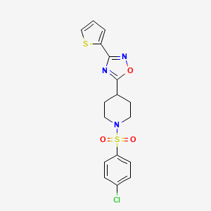 1-[(4-Chlorophenyl)sulfonyl]-4-[3-(2-thienyl)-1,2,4-oxadiazol-5-yl]piperidine
