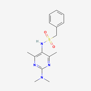 N-(2-(dimethylamino)-4,6-dimethylpyrimidin-5-yl)-1-phenylmethanesulfonamide