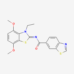 (Z)-N-(3-ethyl-4,7-dimethoxybenzo[d]thiazol-2(3H)-ylidene)benzo[d]thiazole-6-carboxamide