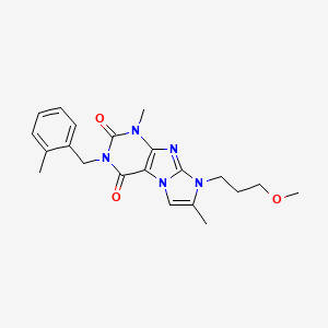 8-(3-methoxypropyl)-1,7-dimethyl-3-(2-methylbenzyl)-1H-imidazo[2,1-f]purine-2,4(3H,8H)-dione