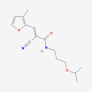 2-cyano-3-(3-methylfuran-2-yl)-N-[3-(propan-2-yloxy)propyl]prop-2-enamide
