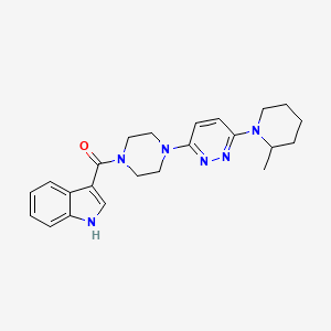 (1H-indol-3-yl)(4-(6-(2-methylpiperidin-1-yl)pyridazin-3-yl)piperazin-1-yl)methanone