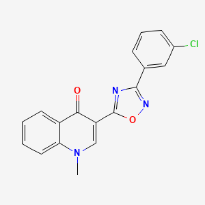 3-(3-(3-chlorophenyl)-1,2,4-oxadiazol-5-yl)-1-methylquinolin-4(1H)-one