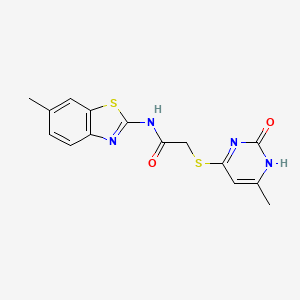 2-((6-methyl-2-oxo-1,2-dihydropyrimidin-4-yl)thio)-N-(6-methylbenzo[d]thiazol-2-yl)acetamide