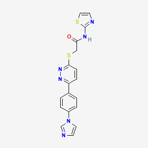 2-((6-(4-(1H-imidazol-1-yl)phenyl)pyridazin-3-yl)thio)-N-(thiazol-2-yl)acetamide