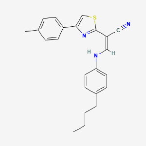 (Z)-3-((4-butylphenyl)amino)-2-(4-(p-tolyl)thiazol-2-yl)acrylonitrile