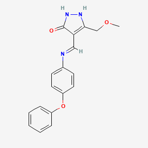 5-(methoxymethyl)-4-[(4-phenoxyanilino)methylene]-2,4-dihydro-3H-pyrazol-3-one