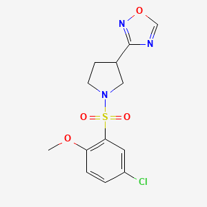 3-(1-((5-Chloro-2-methoxyphenyl)sulfonyl)pyrrolidin-3-yl)-1,2,4-oxadiazole