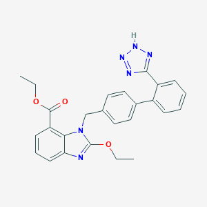 molecular formula C26H24N6O3 B029783 乙基坎地沙坦 CAS No. 139481-58-6