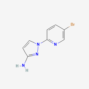 molecular formula C8H7BrN4 B2978308 1-(5-Bromopyridin-2-yl)-1h-pyrazol-3-amine CAS No. 1249078-80-5