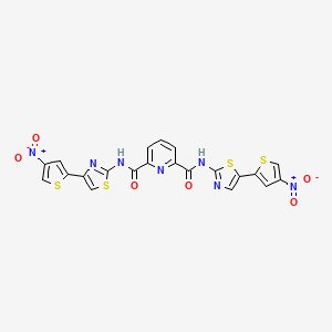 N2-(4-(4-nitrothiophen-2-yl)thiazol-2-yl)-N6-(5-(4-nitrothiophen-2-yl)thiazol-2-yl)pyridine-2,6-dicarboxamide
