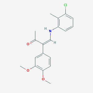 (Z)-4-(3-chloro-2-methylanilino)-3-(3,4-dimethoxyphenyl)but-3-en-2-one