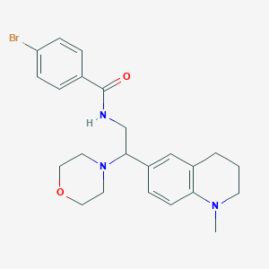 4-bromo-N-(2-(1-methyl-1,2,3,4-tetrahydroquinolin-6-yl)-2-morpholinoethyl)benzamide