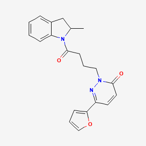 6-(furan-2-yl)-2-(4-(2-methylindolin-1-yl)-4-oxobutyl)pyridazin-3(2H)-one