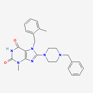 8-(4-benzylpiperazin-1-yl)-3-methyl-7-(2-methylbenzyl)-1H-purine-2,6(3H,7H)-dione