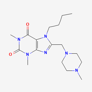 7-Butyl-1,3-dimethyl-8-[(4-methylpiperazin-1-yl)methyl]purine-2,6-dione