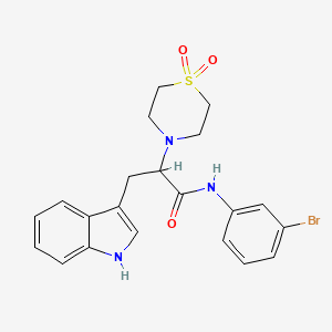 N-(3-bromophenyl)-2-(1,1-dioxo-1,4-thiazinan-4-yl)-3-(1H-indol-3-yl)propanamide