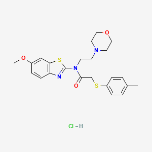 N-(6-methoxybenzo[d]thiazol-2-yl)-N-(2-morpholinoethyl)-2-(p-tolylthio)acetamide hydrochloride