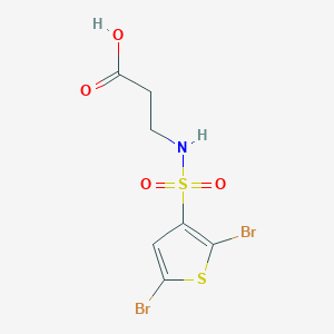 3-[(2,5-Dibromothiophen-3-yl)sulfonylamino]propanoic acid