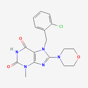 7-(2-chlorobenzyl)-3-methyl-8-morpholino-1H-purine-2,6(3H,7H)-dione