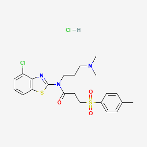 N-(4-chlorobenzo[d]thiazol-2-yl)-N-(3-(dimethylamino)propyl)-3-tosylpropanamide hydrochloride
