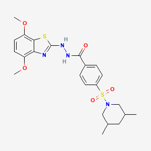 N'-(4,7-dimethoxybenzo[d]thiazol-2-yl)-4-((3,5-dimethylpiperidin-1-yl)sulfonyl)benzohydrazide