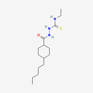 molecular formula C15H29N3OS B2978377 N-ethyl-2-[(4-pentylcyclohexyl)carbonyl]-1-hydrazinecarbothioamide CAS No. 866039-98-7