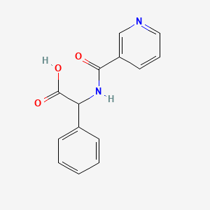 molecular formula C14H12N2O3 B2978390 Phenyl[(pyridin-3-ylcarbonyl)amino]acetic acid CAS No. 143428-31-3