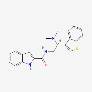 molecular formula C21H21N3OS B2978392 N-[2-(1-benzothiophen-3-yl)-2-(dimethylamino)ethyl]-1H-indole-2-carboxamide CAS No. 2034309-63-0