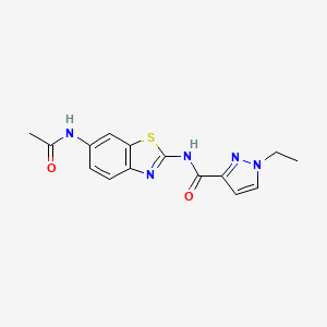 N-(6-acetamidobenzo[d]thiazol-2-yl)-1-ethyl-1H-pyrazole-3-carboxamide
