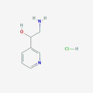 molecular formula C7H11ClN2O B2978399 2-Amino-1-(pyridin-3-yl)ethanol hydrochloride CAS No. 856956-27-9
